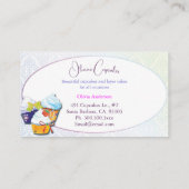 Chic Modern Cupcakes Patissier Visitenkarte (Rückseite)