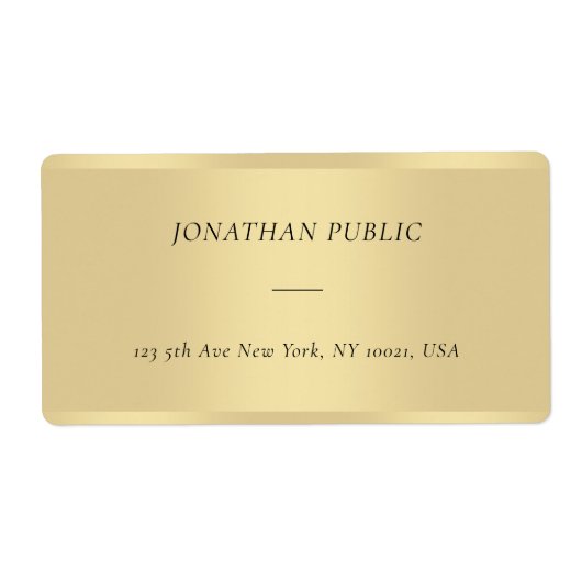 Chic Modern Cursive Schriftart Template Gold Shipp (Vorne)