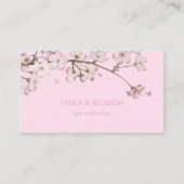 Chic Modern Delicate Blossom Pink Visitenkarte (Vorderseite)