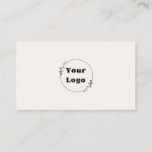 Chic & Modern Design Black & White Visitenkarte (Rückseite)