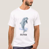 Chic Modern Dolphin & Text T-Shirt (Vorderseite)
