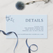 Chic Modern Dusty Blue Wedding Website / Details E Begleitkarte
