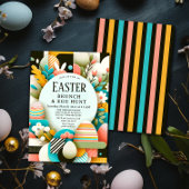 Chic Modern Easter Brunch & Egg Hunt Einladung