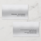 Chic Modern Einzigartig Gray Trendy Personal Visitenkarte (Vorne/Hinten)