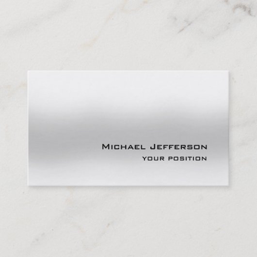 Chic Modern Einzigartig Gray Trendy Personal Visitenkarte (Vorderseite)