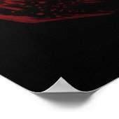 Chic Modern Elegant Black & Red Sushi Poster (Ecke)