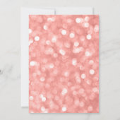 Chic Modern Elegante Pink Bokeh Lights Quinceañera Einladung (Rückseite)