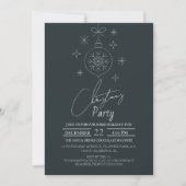 Chic Modern Elegante Script Weihnachts-Party Einladung (Vorderseite)