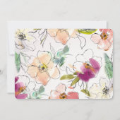 Chic Modern Elegante Watercolor Einladung (Rückseite)