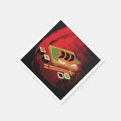 Chic Modern Elegantes Black & Red Sushi Party Even Serviette (Ecke)