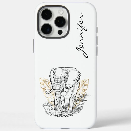 Chic Modern Elephant iPhone Case-Mate iPhone Hülle (Rückseite)