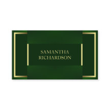 Chic Modern Emerald Green und Gold Beruflich