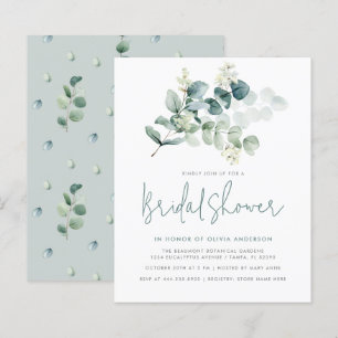 Chic Modern Eukalyptus Greenery Brautparty