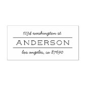 Chic Modern Family Name Script-Rücksendeadresse Gummistempel (Prägung)