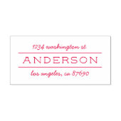 Chic Modern Family Name Script-Rücksendeadresse Permastempel (Design)