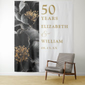 Chic Modern Floral 50 Jahre Foto Hintergrund Wandteppich (Beispiel)