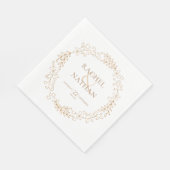 Chic Modern Floral Garland Feier Serviette (Ecke)