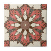 Chic Modern Floral Geometric Design Tile Fliese (Vorderseite)