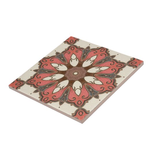 Chic Modern Floral Geometric Design Tile Fliese (Seite)