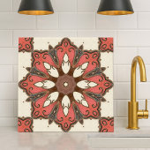 Chic Modern Floral Geometric Design Tile Fliese