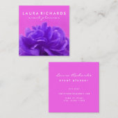 Chic Modern Floral Quadratische Visitenkarte (Vorne/Hinten)
