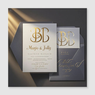 Chic Modern Floral Wedding Einladung