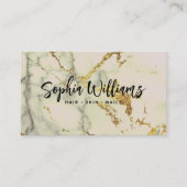 Chic Modern Foil Gold Glitzer & Navy Marmor Agate Visitenkarte (Vorderseite)