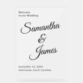 Chic Modern Font Welcome for Trendy Couples Acrylschild (Vorderseite)