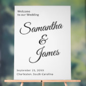 Chic Modern Font Welcome for Trendy Couples Acrylschild (Neutral)