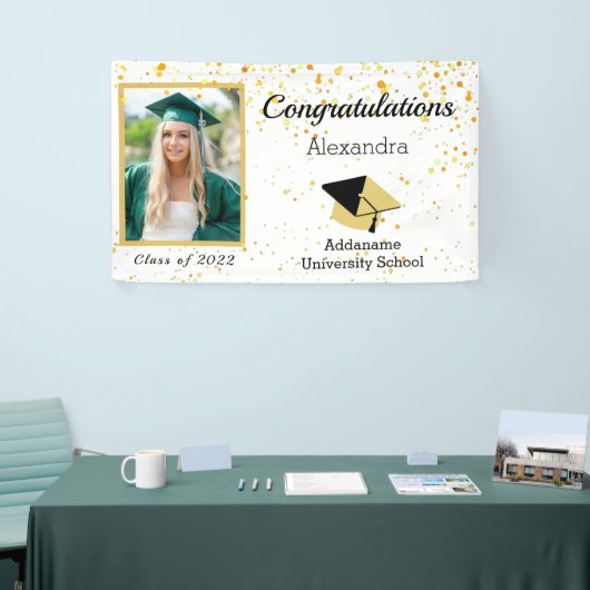 Chic Modern Foto Abschluss Class 2022 Banner (Messeveranstaltung)