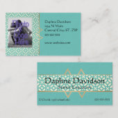 Chic Modern Foto Business Cards Visitenkarte (Vorne/Hinten)