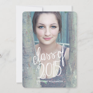 Chic Modern Foto Class of 2015 Abschluss Einladung