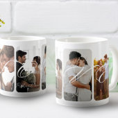 Chic Modern Foto Collage Keepake Kaffeetasse