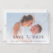 Chic Modern Foto Save the Date Hochzeit Magneteinladung (Vorderseite)