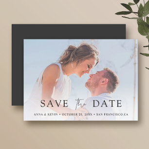 Chic Modern Foto Save the Date Hochzeit Magneteinladung