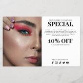 Chic Modern Foto Trio Makeup Artist Black Flyer (Hinten)