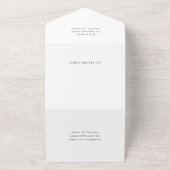 Chic Modern Foto Wedding All In One Einladung (Außenbereich)