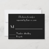 Chic & Modern Gay Tuxedo Wedding RSVP Karte (Rückseite)