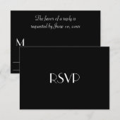 Chic & Modern Gay Tuxedo Wedding RSVP Karte (Vorne/Hinten)