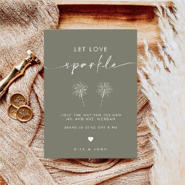 Chic Modern Gelassen Liebe Sparkle Sign Hochzeit Poster