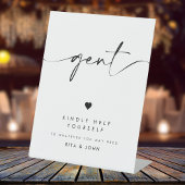 Chic Modern Gents Bad Wedding Zeichen Sockelschild