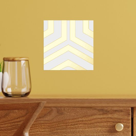 Chic Modern Geometric Gold Design Foil Print Foliendrucke (In Situ (Wohnzimmer))