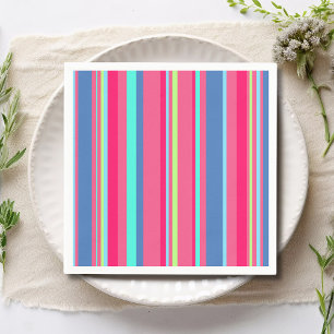 Chic Modern Girly Candy Stripe Muster Serviette
