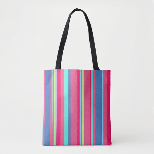 Chic Modern Girly Candy Stripe Muster Tasche (Vorderseite)