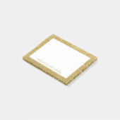 Chic Modern Gold Glitzer Personalisiert Post-it Klebezettel (angewinkelt)