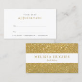 Chic Modern Gold Glitzer Terminkarte Visitenkarte (Vorne/Hinten)