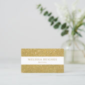 Chic Modern Gold Glitzer Visitenkarte (Stehend Vorderseite)