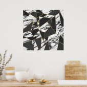 Chic Modern Gold Marmor und Black Geometric Poster (Küche)
