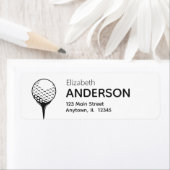 Chic Modern Golf Ball & T-Shirt Weiße Rücksendeadr (Insitu)