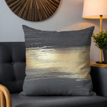 Chic Modern Grau Gold Abstrakte Pinselstriche
